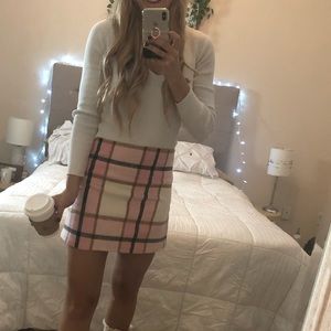 Plaid mini skirt